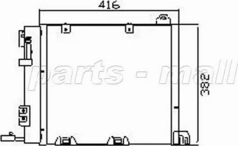 Parts-Mall PXNC1-005 - Конденсатор, кондиціонер autocars.com.ua