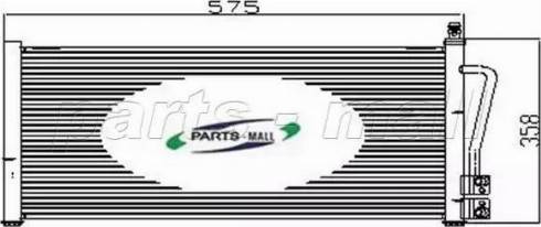 Parts-Mall PXNC2-003 - Конденсатор, кондиціонер autocars.com.ua