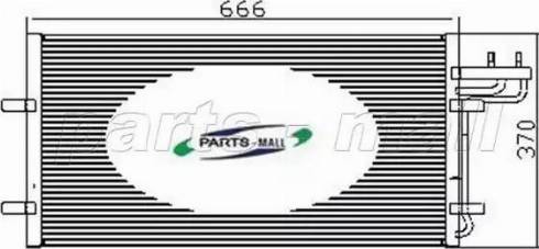 Parts-Mall PXNC2-005 - Конденсатор кондиционера avtokuzovplus.com.ua