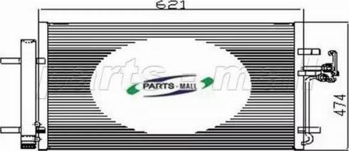 Parts-Mall PXNC2-013 - Конденсатор кондиционера avtokuzovplus.com.ua