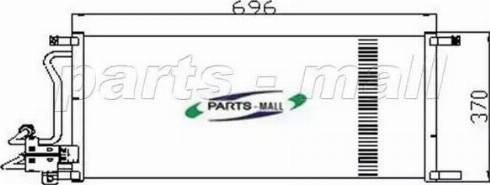 Parts-Mall PXNC2-020 - Конденсатор, кондиціонер autocars.com.ua