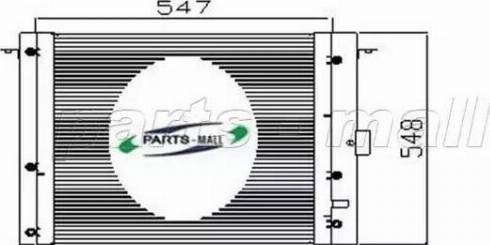 Parts-Mall PXNC7-001 - Конденсатор, кондиціонер autocars.com.ua