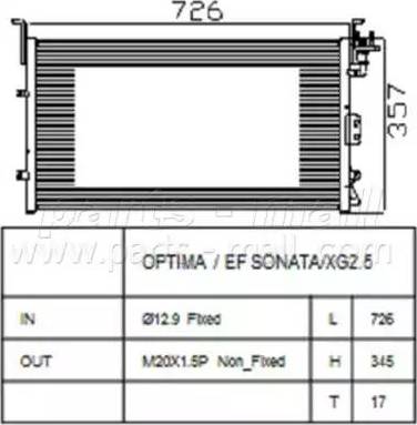 Parts-Mall PXNCA-068 - Конденсатор, кондиціонер autocars.com.ua