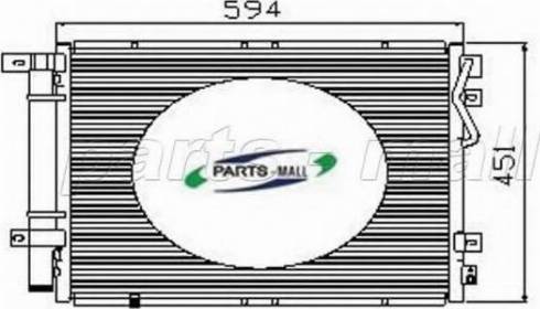 Parts-Mall PXNCB-039 - Конденсатор кондиционера avtokuzovplus.com.ua