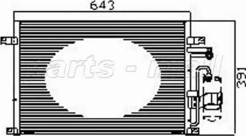 Parts-Mall PXNCC-039 - Конденсатор, кондиціонер autocars.com.ua