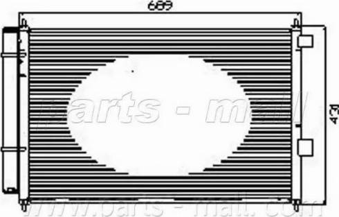 Parts-Mall PXNCF-017 - Конденсатор, кондиціонер autocars.com.ua