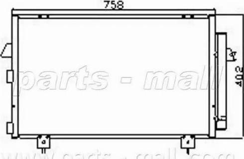 Parts-Mall PXNCF-018 - Конденсатор кондиционера avtokuzovplus.com.ua