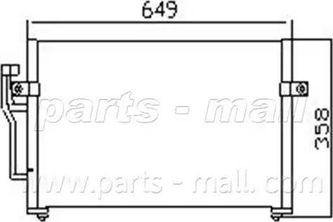 Parts-Mall PXNCG-001 - Конденсатор кондиционера autodnr.net