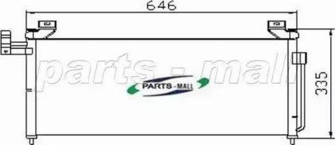 Parts-Mall PXNCH-003 - Конденсатор, кондиціонер autocars.com.ua