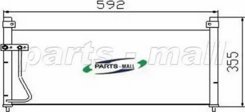 Parts-Mall PXNCH-005 - Конденсатор, кондиціонер autocars.com.ua