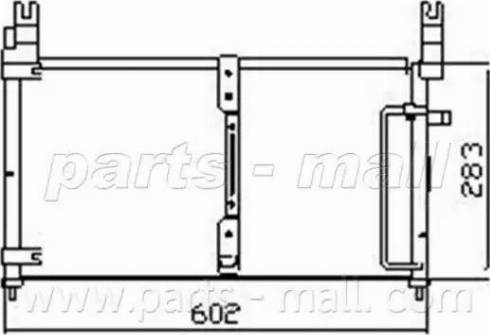 Parts-Mall PXNCM-001 - Конденсатор, кондиціонер autocars.com.ua