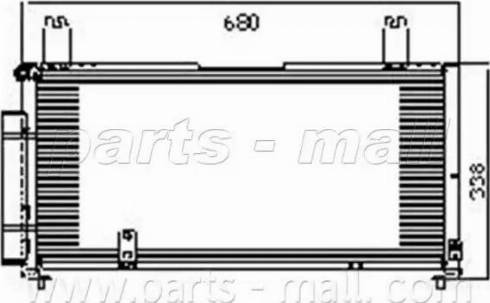 Parts-Mall PXNCM-004 - Конденсатор, кондиціонер autocars.com.ua