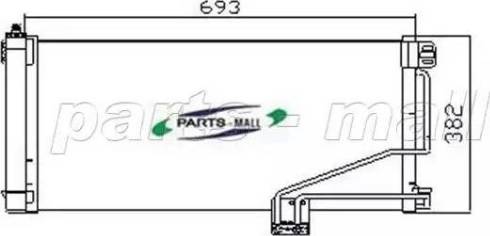 Parts-Mall PXNCR-003 - Конденсатор, кондиціонер autocars.com.ua