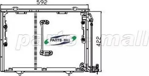 Parts-Mall PXNCR-004 - Конденсатор кондиционера avtokuzovplus.com.ua