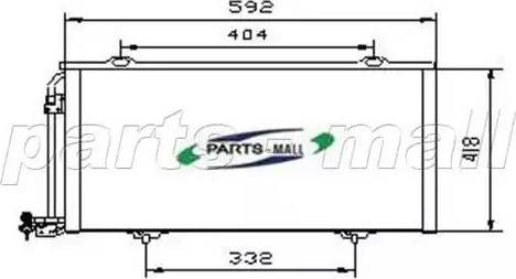 Parts-Mall PXNCR-008 - Конденсатор кондиционера avtokuzovplus.com.ua