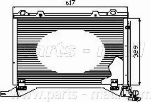 Parts-Mall PXNCR-010 - Конденсатор, кондиціонер autocars.com.ua