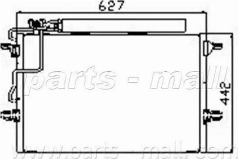 Parts-Mall PXNCR-012 - Конденсатор, кондиціонер autocars.com.ua