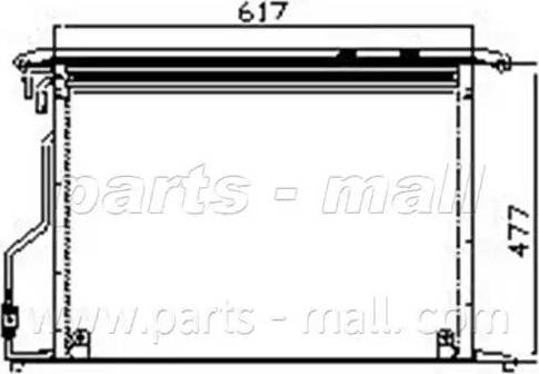 Parts-Mall PXNCR-016 - Конденсатор кондиционера autodnr.net