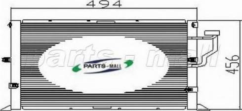 Parts-Mall PXNCV-001 - Конденсатор, кондиціонер autocars.com.ua