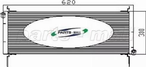 Parts-Mall PXNCX-023G - Конденсатор, кондиціонер autocars.com.ua
