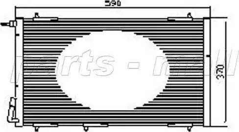 Parts-Mall PXNCX-049L - Конденсатор, кондиціонер autocars.com.ua