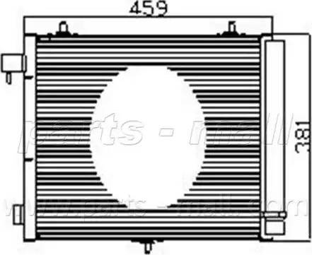 Parts-Mall PXNCX-050L - Конденсатор кондиционера avtokuzovplus.com.ua