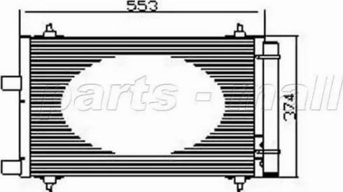 Parts-Mall PXNCX-053L - Конденсатор, кондиціонер autocars.com.ua