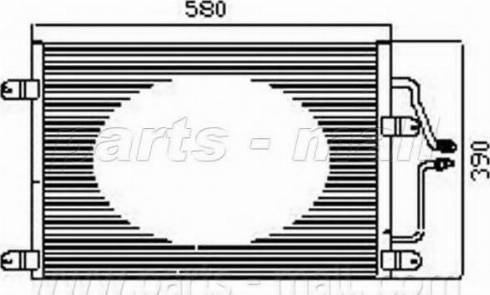 Parts-Mall PXNCX-064Y - Конденсатор, кондиціонер autocars.com.ua