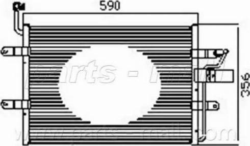Parts-Mall PXNCX-069X - Конденсатор кондиционера avtokuzovplus.com.ua