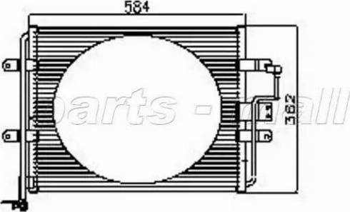 Parts-Mall PXNCX-074T - Конденсатор, кондиціонер autocars.com.ua