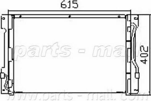 Parts-Mall PXNCX-082U - Конденсатор кондиционера avtokuzovplus.com.ua