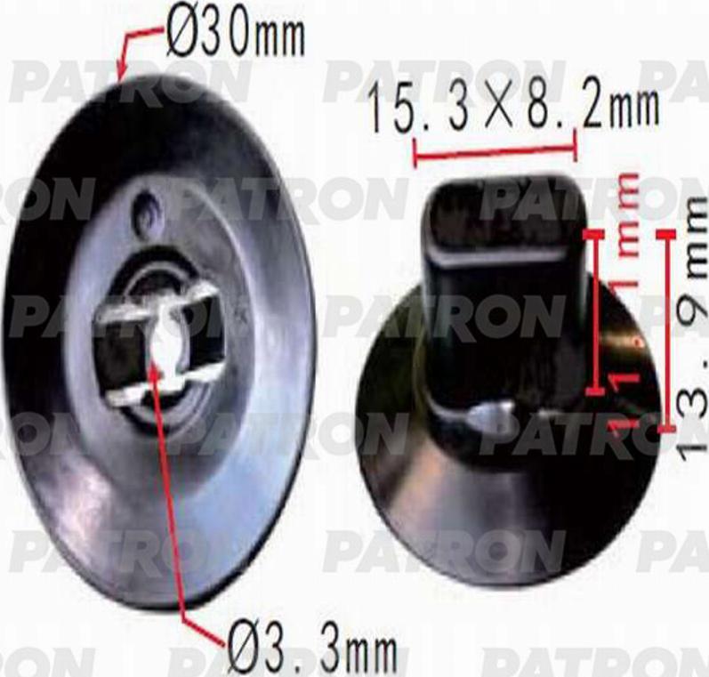 Patron P370178A - Зажим, молдинг / захисна накладка autocars.com.ua