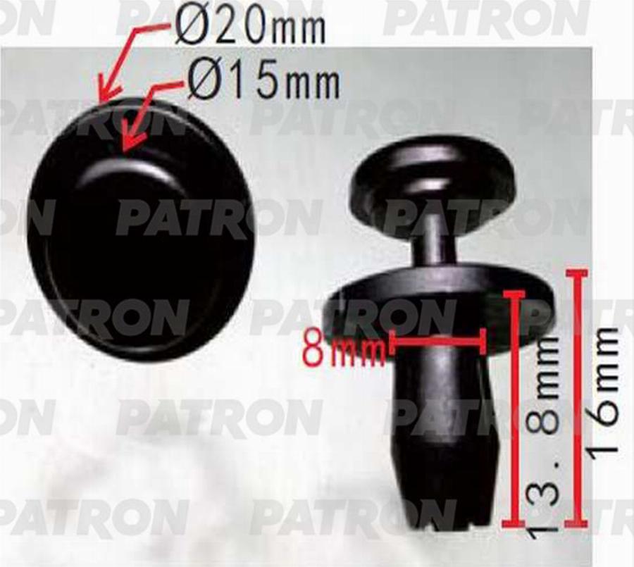 Patron P370194 - Зажим, молдинг / захисна накладка autocars.com.ua