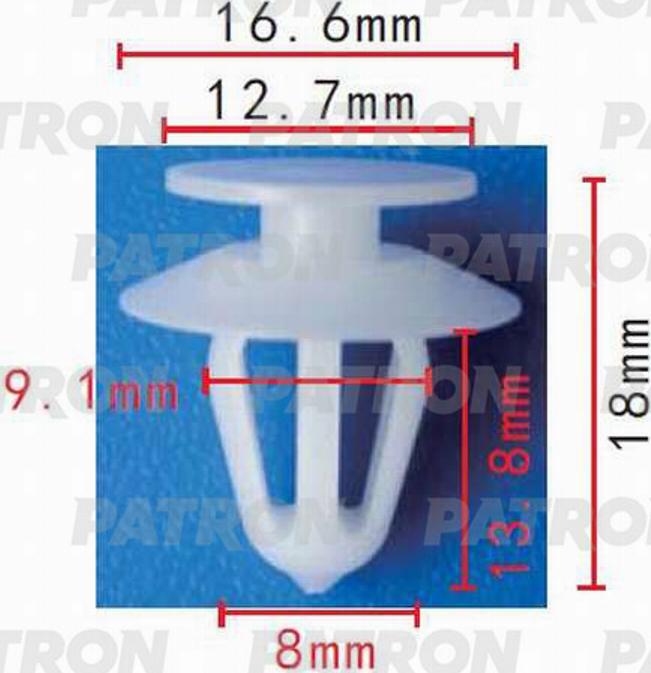 Patron P370242 - Зажим, молдинг / захисна накладка autocars.com.ua