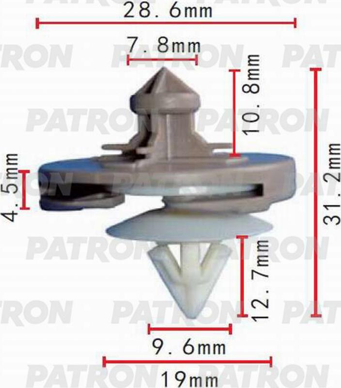 Patron P370253 - Зажим, молдинг / захисна накладка autocars.com.ua