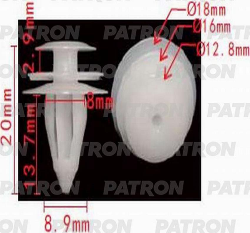 Patron P371189 - Зажим, молдинг / захисна накладка autocars.com.ua