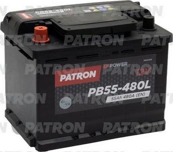 Patron PB55-480L - Стартерная аккумуляторная батарея, АКБ avtokuzovplus.com.ua