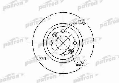 Patron PBD1017 - Гальмівний диск autocars.com.ua