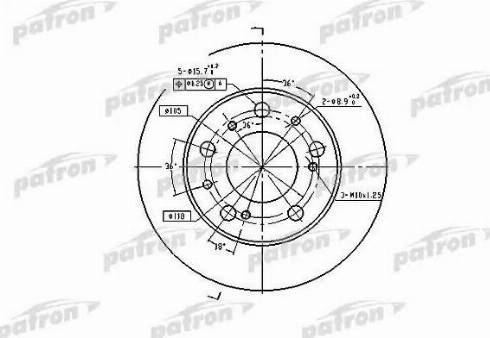 Patron PBD1118 - Тормозной диск avtokuzovplus.com.ua