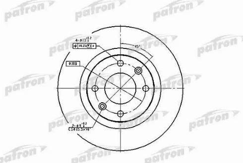 Patron PBD1216 - Гальмівний диск autocars.com.ua