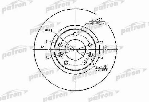 Patron PBD1225 - Тормозной диск avtokuzovplus.com.ua