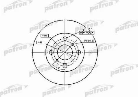 Patron PBD1423 - Тормозной диск avtokuzovplus.com.ua