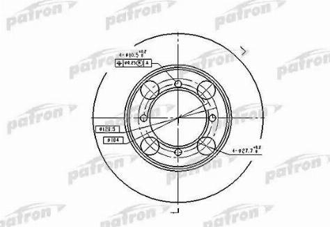 Patron PBD1428 - Тормозной диск avtokuzovplus.com.ua