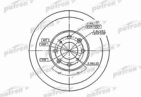 Patron PBD1436 - Гальмівний диск autocars.com.ua