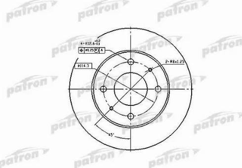 Patron PBD1443 - Гальмівний диск autocars.com.ua