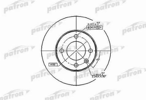 Patron PBD1518 - Гальмівний диск autocars.com.ua