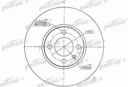 Patron PBD1532 - Гальмівний диск autocars.com.ua