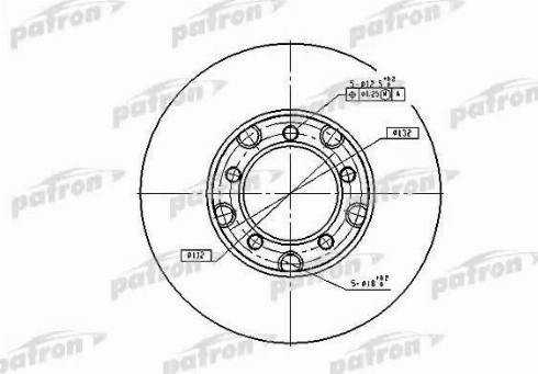 Patron PBD1577 - Тормозной диск avtokuzovplus.com.ua