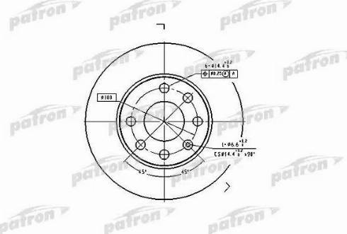 Patron PBD1608 - Тормозной диск avtokuzovplus.com.ua