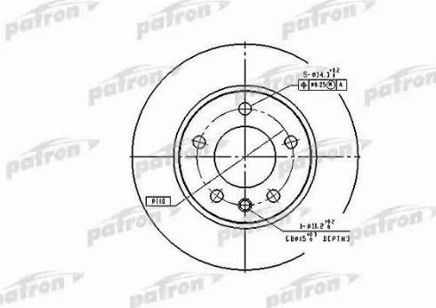 Patron PBD1612 - Тормозной диск avtokuzovplus.com.ua